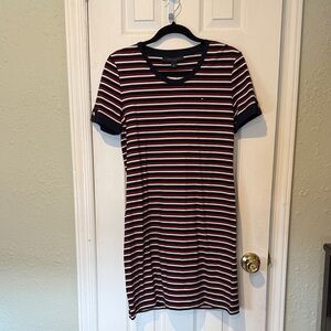 Tommy Hilfiger Striped Midi Dress - Navy, Red, White